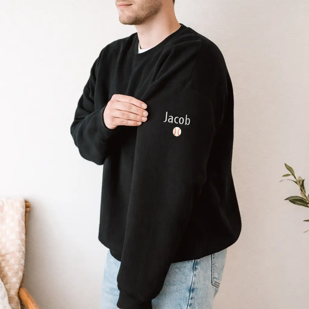 Papa Baseball - Crewneck brodé et personnalisé – Image 2