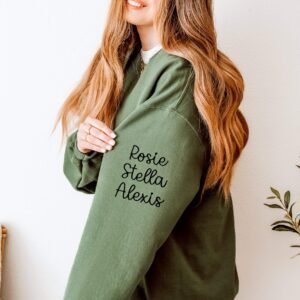 chandail maman brodé avec prénoms enfants