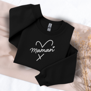 Maman d’amour – Crewneck brodé et personnalisé