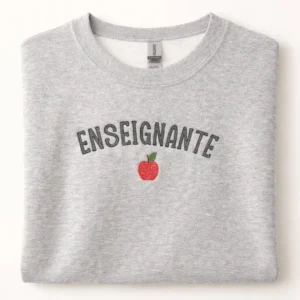 enseignante pomme gris