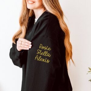 chandail maman brodé avec prénoms enfants