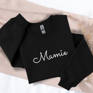 Mamie Élégance – Coton ouaté brodé et personnalisé pour mamie