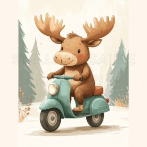 Balade en forêt sauge - Affiches chambre de bébé