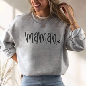 Maman Chérie – Crewneck brodé – Coton ouaté personnalisé