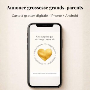 Annonce grossesse aux grands-parents – Carte digitale à gratter