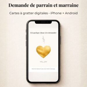 Demande parrain + marraine – Carte surprise à gratter digitale