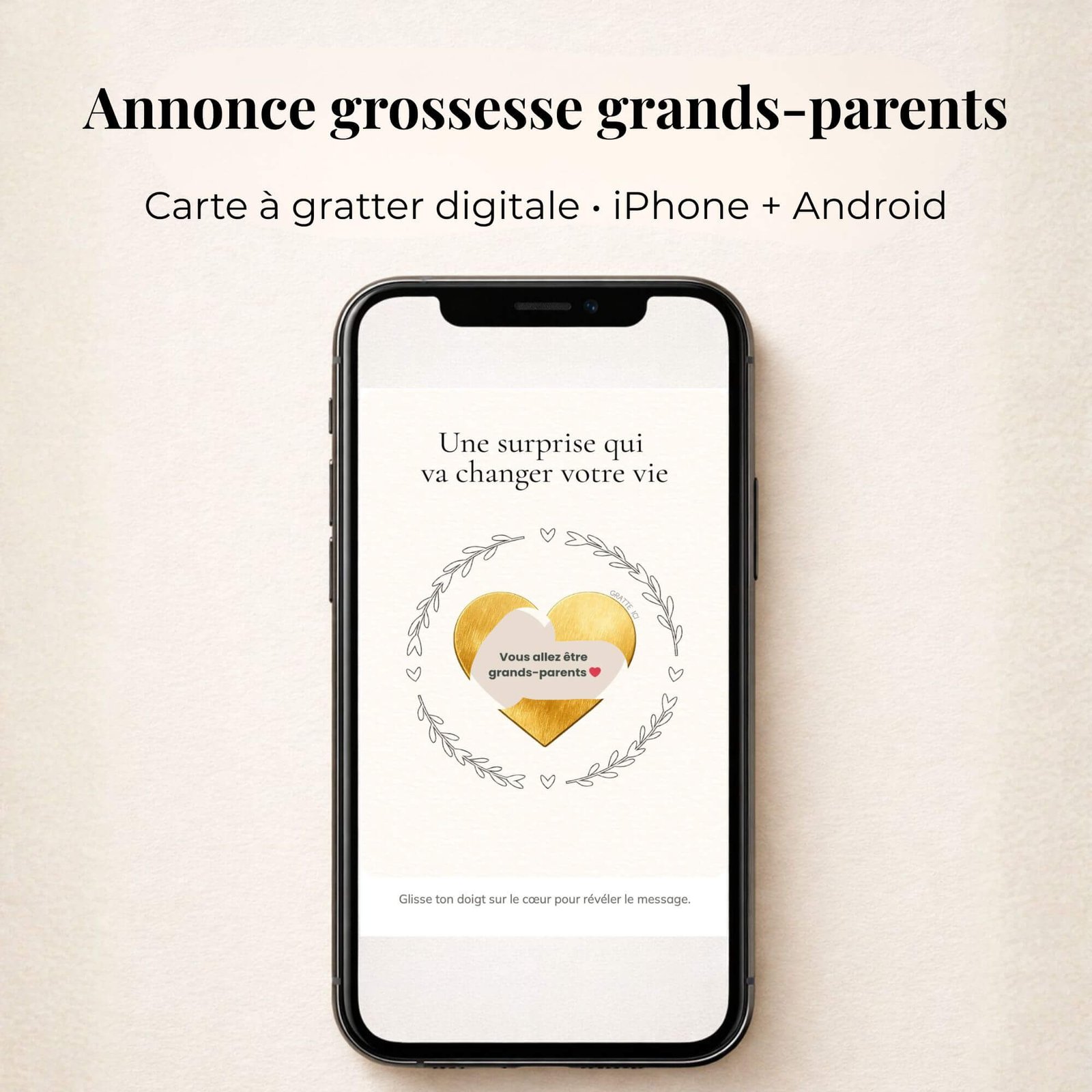 Annonce grossesse aux grands-parents – Carte digitale à gratter – Image 2