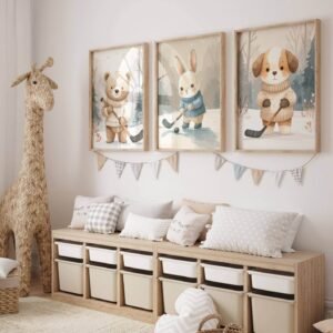 Hockey en forêt Affiches chambre de bébé