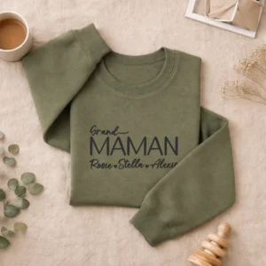 Grand-maman Classique – Coton ouaté brodé et personnalisé