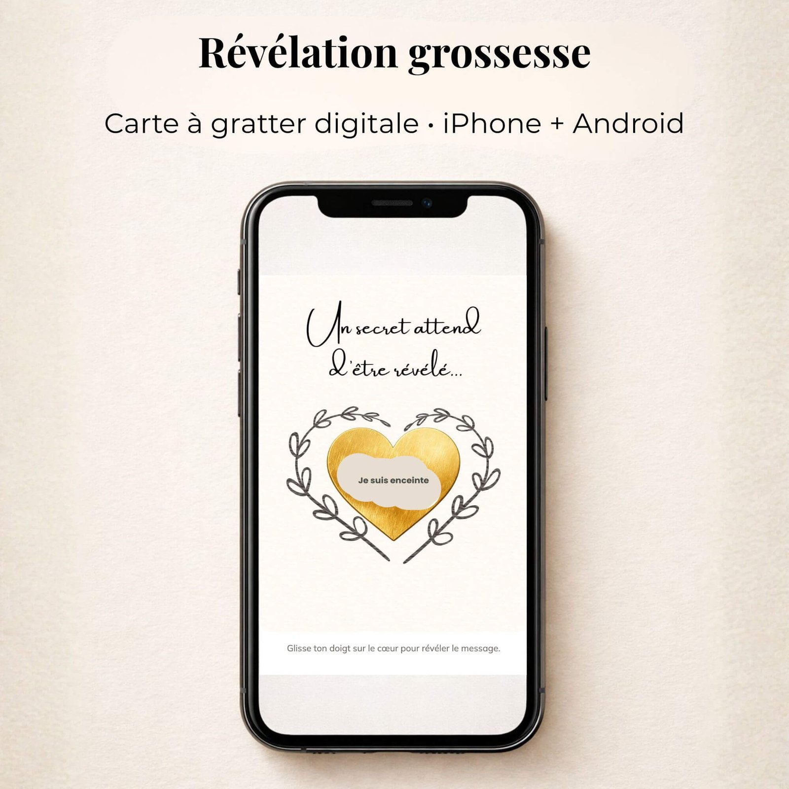 Révélation grossesse – Carte surprise à gratter digitale – Image 2